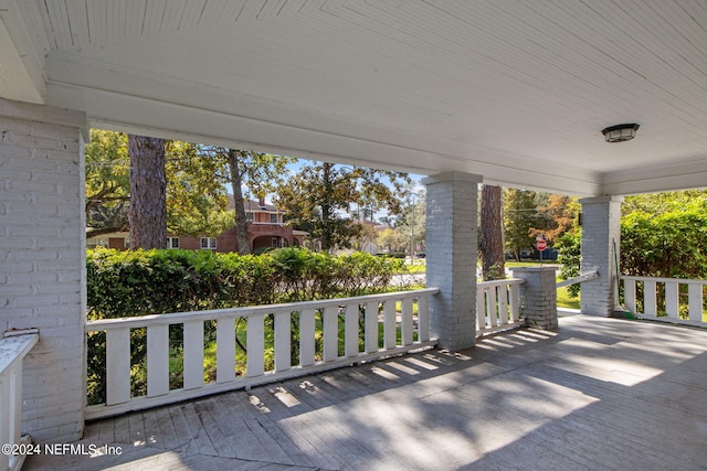 view of patio with covered porch