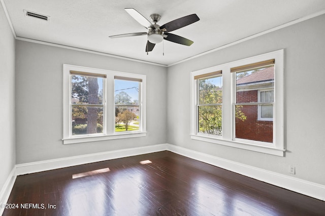 2859 Lydia St, Jacksonville, FL 32205 - unfurnished room featuring dark wood finished floors, baseboards, and visible vents