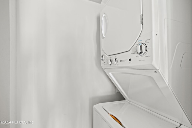 2859 Lydia St, Jacksonville, FL 32205 - washroom featuring stacked washer and dryer and laundry area