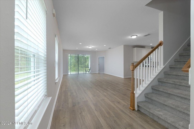 interior space featuring light wood-type flooring