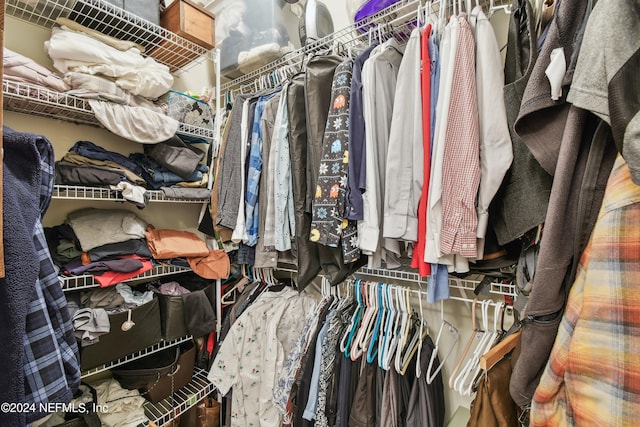 view of walk in closet