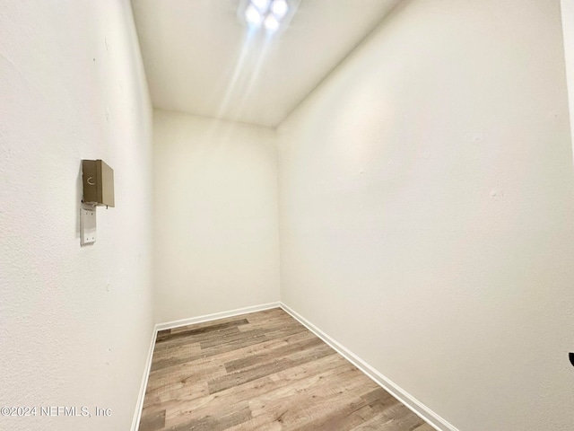 empty room featuring light wood-type flooring