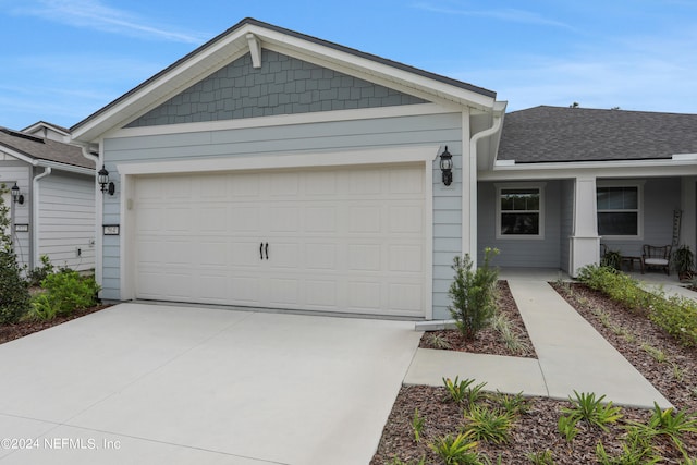 view of front facade with a garage