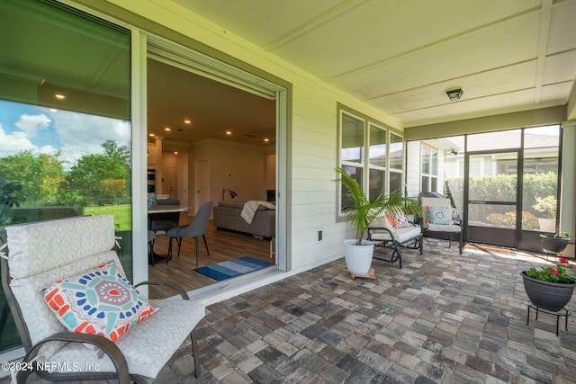 view of sunroom