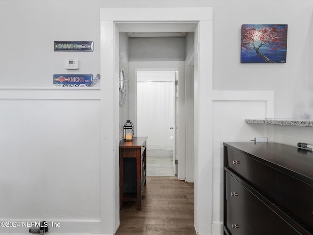2745 Gilmore St, Jacksonville, FL 32205 - hallway featuring wood finished floors