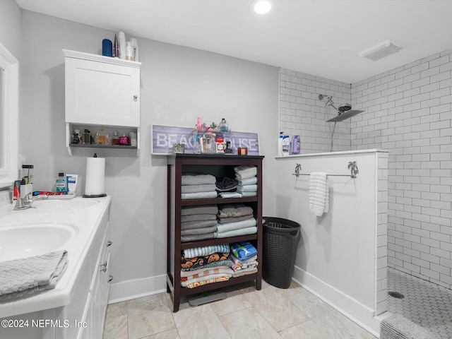 2745 Gilmore St, Jacksonville, FL 32205 - full bath featuring vanity, baseboards, and a walk in shower