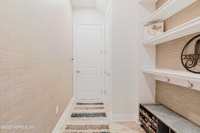 mudroom featuring baseboards