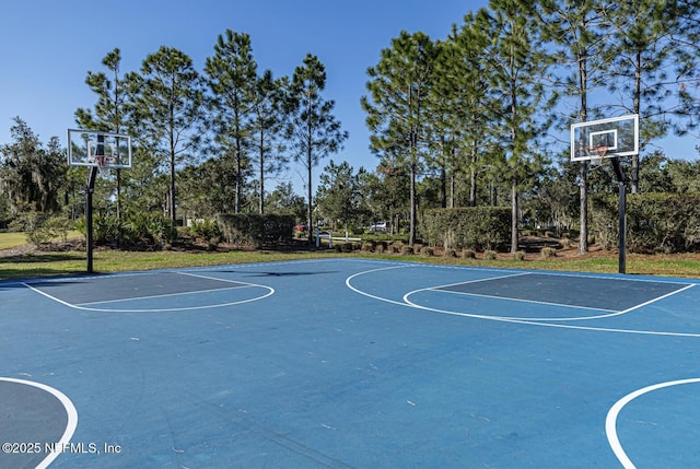 view of sport court featuring community basketball court