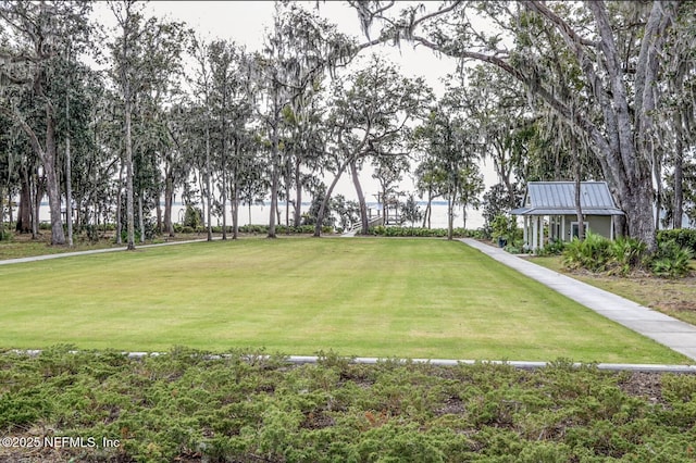 view of home's community featuring a yard