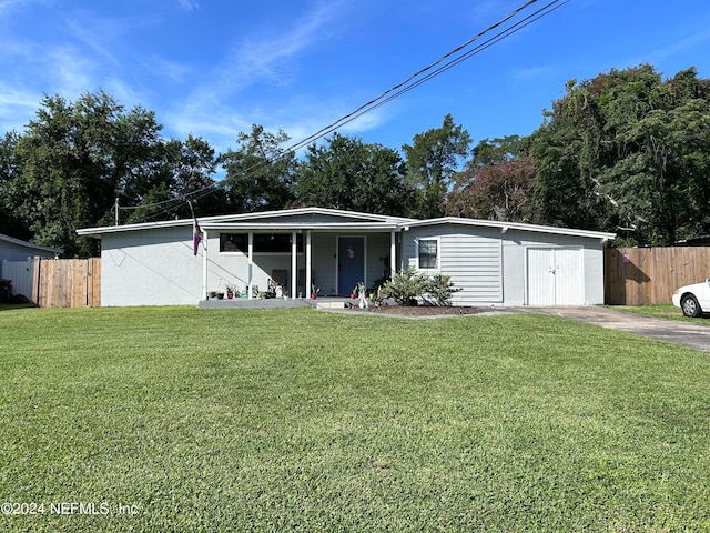 view of front of house with a front yard