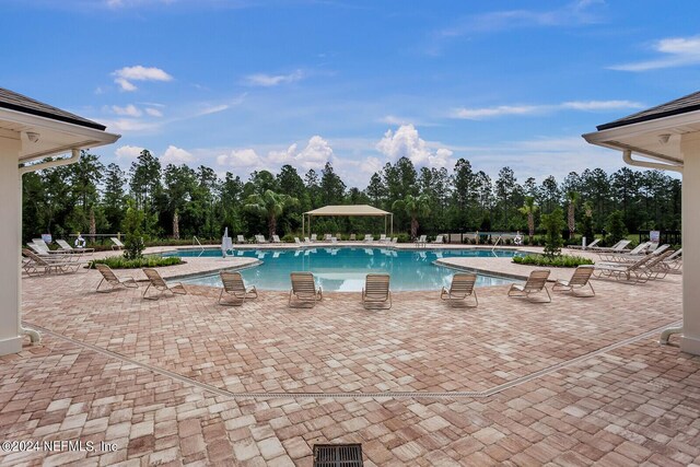 view of pool with a patio