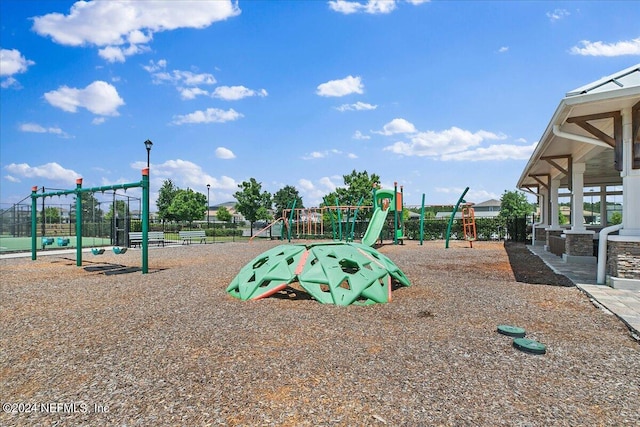 view of jungle gym