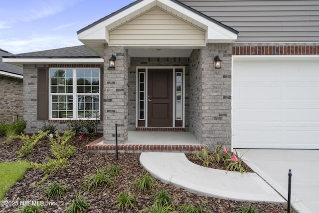 3145 Forest View Ln, Green Cove Springs, FL 32043 - entrance to property featuring an attached garage and brick siding