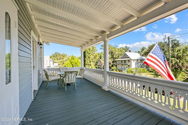 view of wooden deck