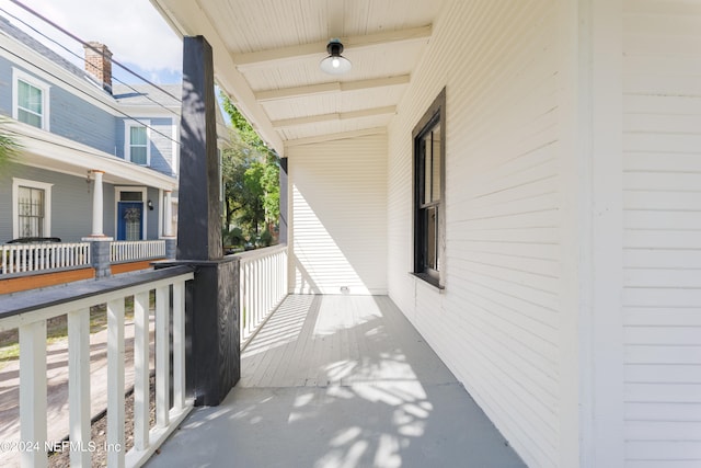 balcony with covered porch