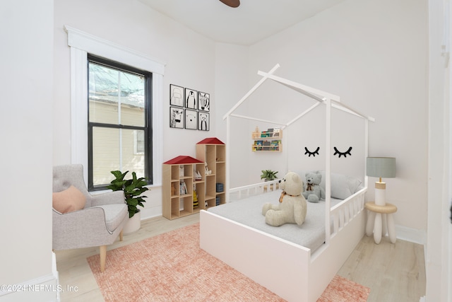 bedroom featuring hardwood / wood-style floors