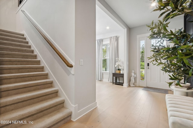 entryway featuring light wood-type flooring