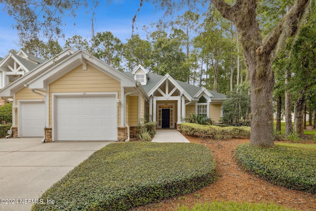 craftsman-style house with a garage