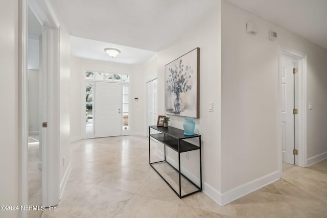 view of tiled foyer