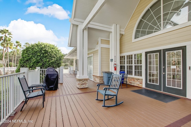 view of wooden deck