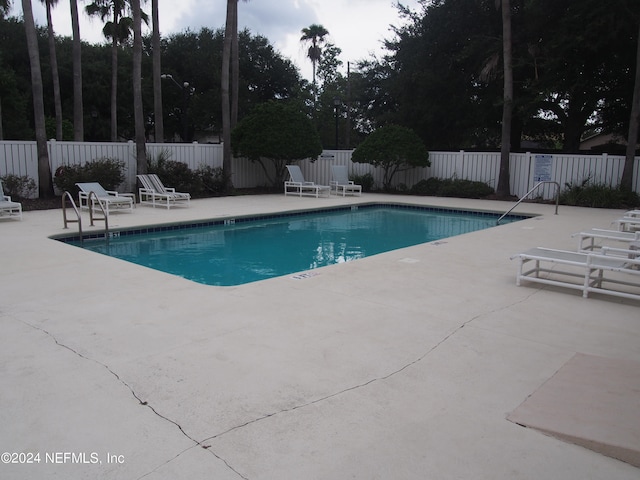 view of pool with a patio area