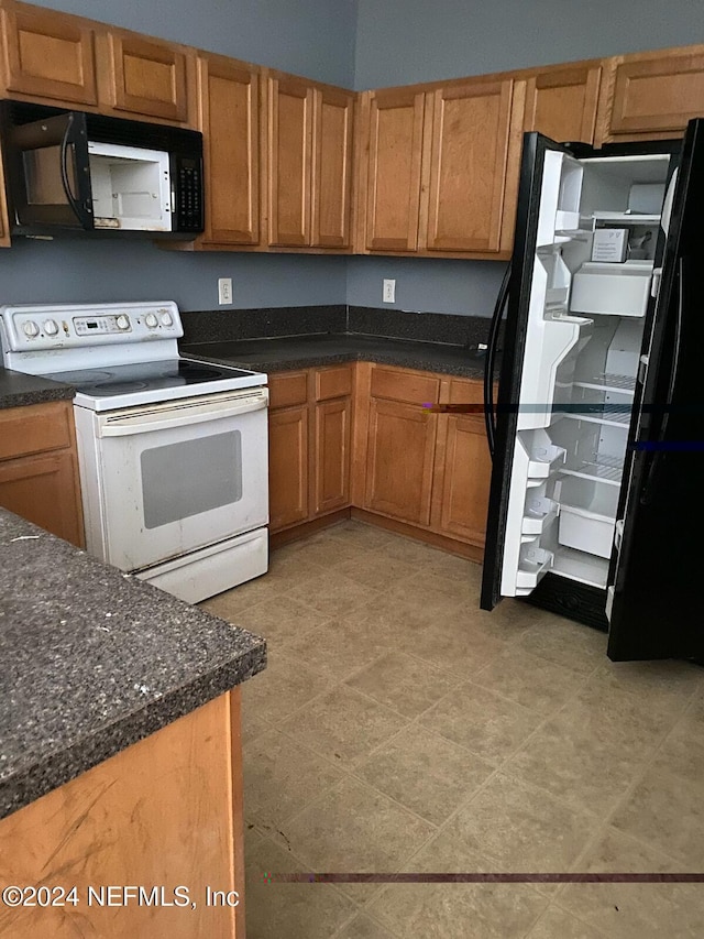 kitchen featuring black appliances