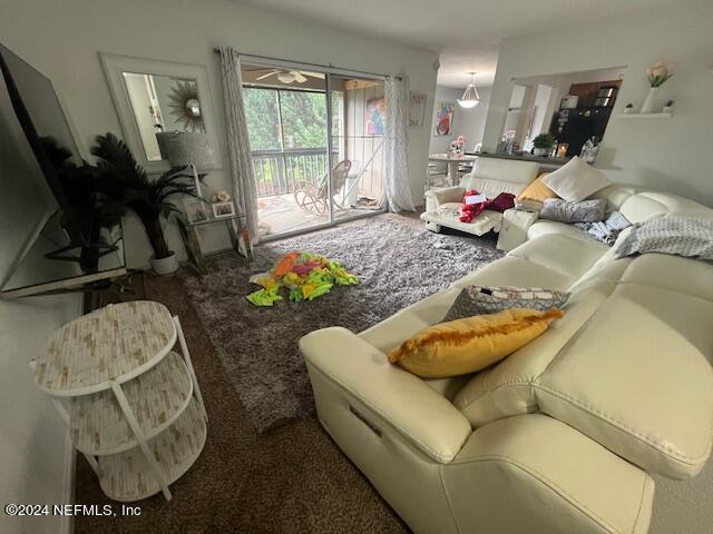 view of carpeted living room