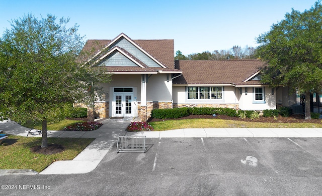 view of front of property with french doors