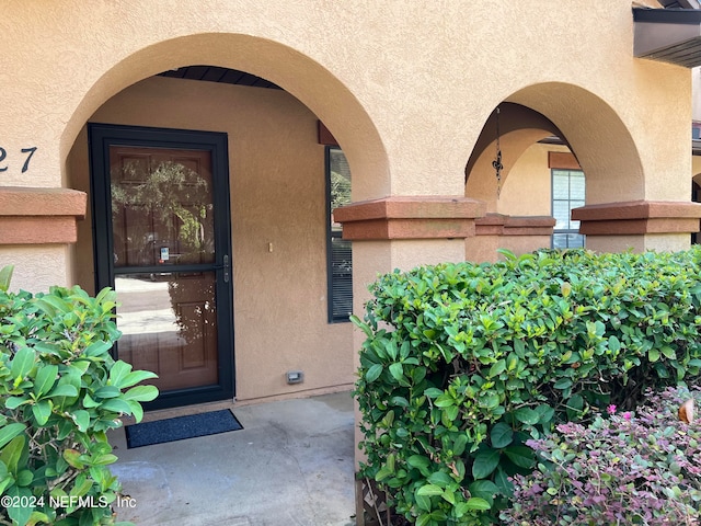 view of doorway to property