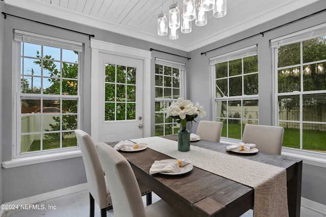 view of dining room