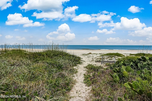 property view of water with a view of the beach