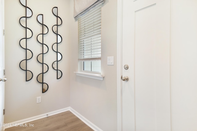 entryway featuring hardwood / wood-style flooring