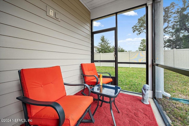 view of sunroom / solarium