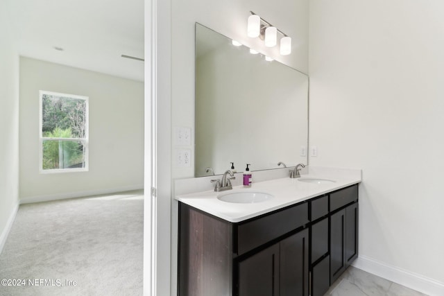 bathroom featuring vanity