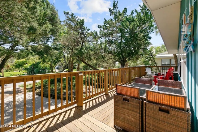 view of wooden terrace