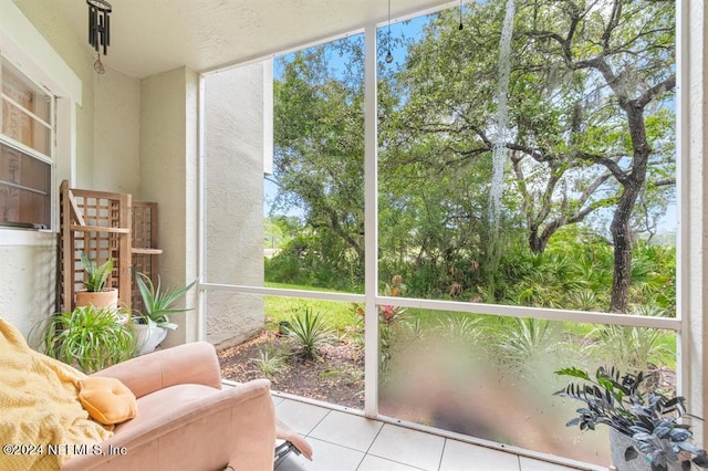 view of sunroom