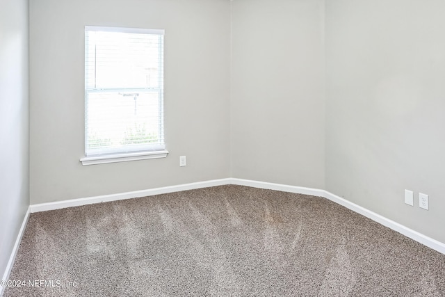 unfurnished room with carpet flooring and plenty of natural light