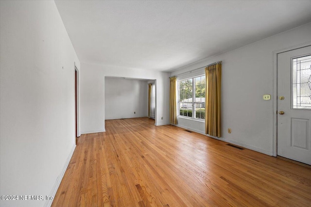 interior space with light wood-type flooring