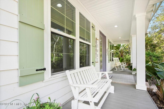 view of patio / terrace with a porch