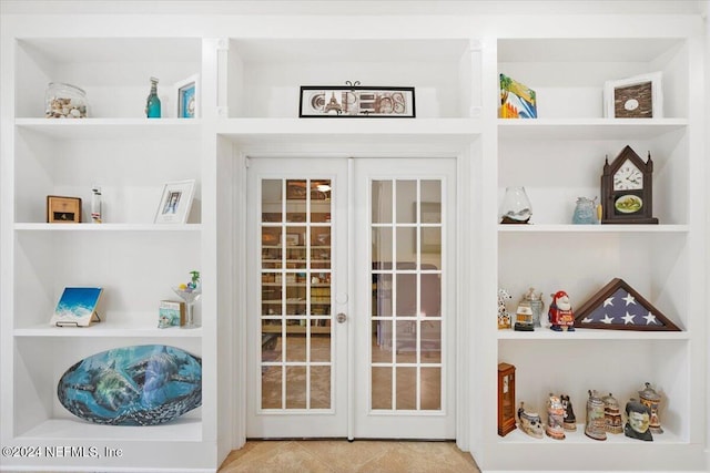 doorway with french doors