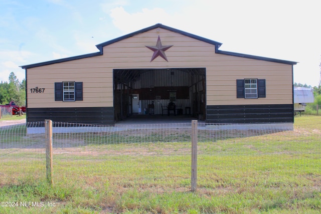 view of property featuring a garage