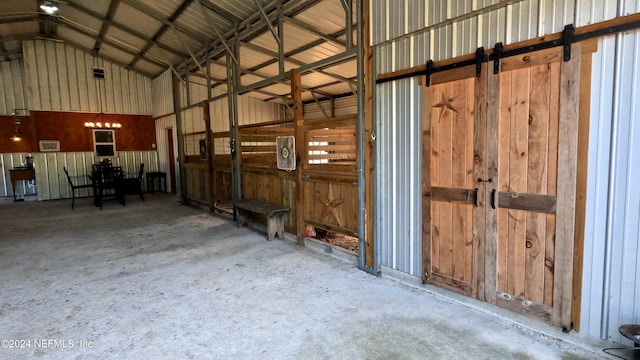 view of horse barn