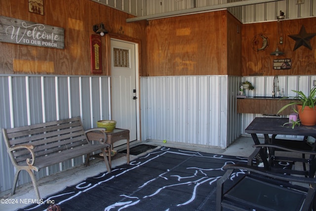 view of patio with sink