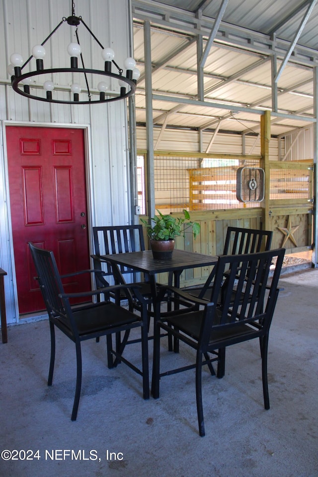 view of dining area