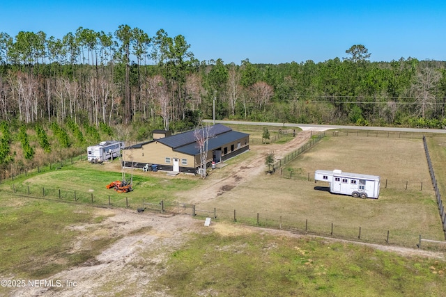 17667 Andrews Rd, Hilliard, FL 32046 - drone / aerial view featuring a rural view and a forest view