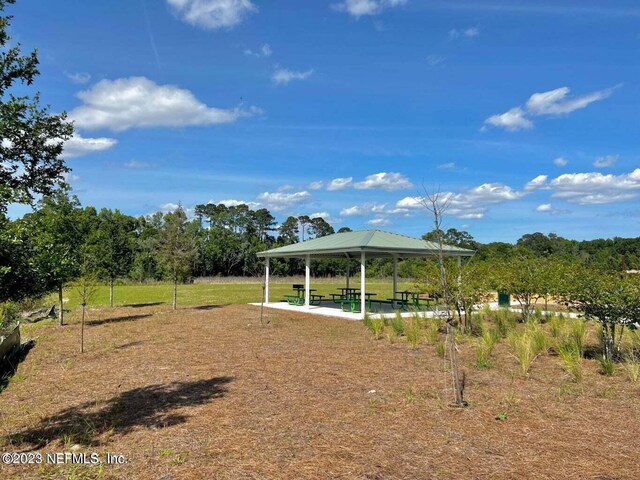 view of yard with a gazebo