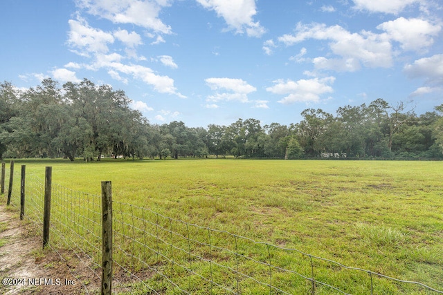 view of yard featuring a rural view