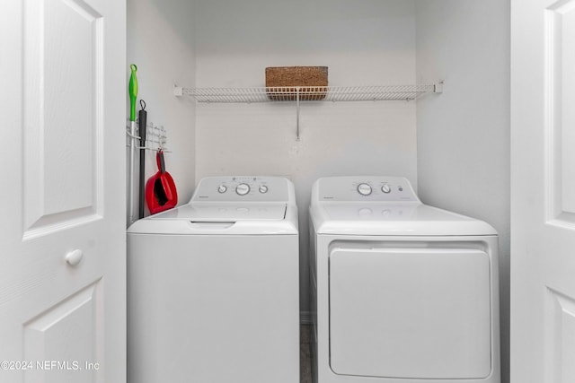 laundry area featuring separate washer and dryer