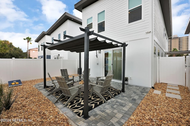 view of patio / terrace with a pergola