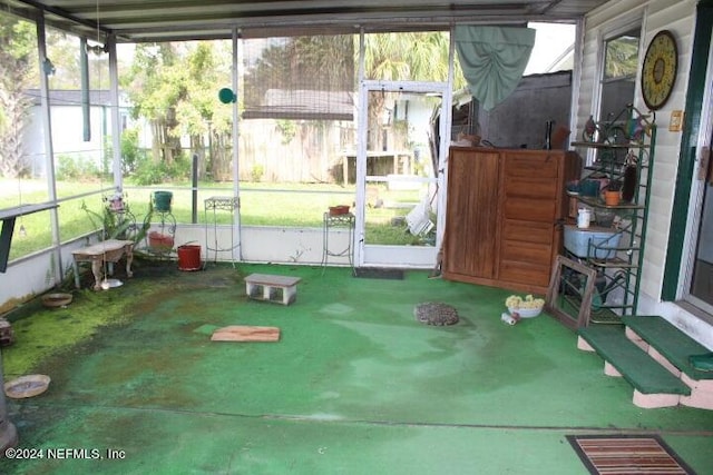 view of sunroom / solarium